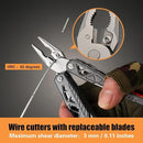 أداة متعددة الاستخدامات 18 في 1، مصنوعة من الفولاذ المقاوم للصدأ